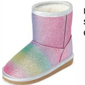 Toddler Girls Glitter Rainbow Boots